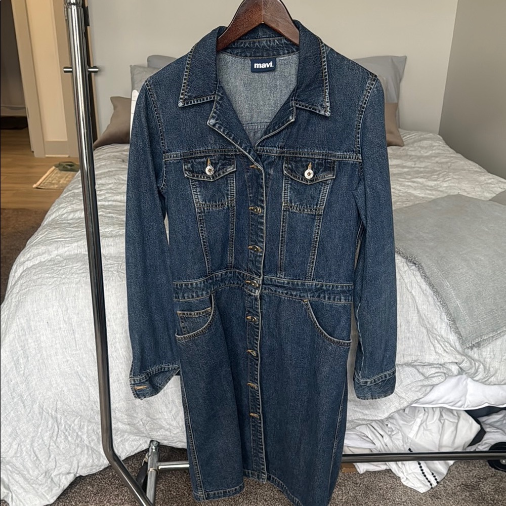 Mavi Dido Denim Button-Up Dress size Large